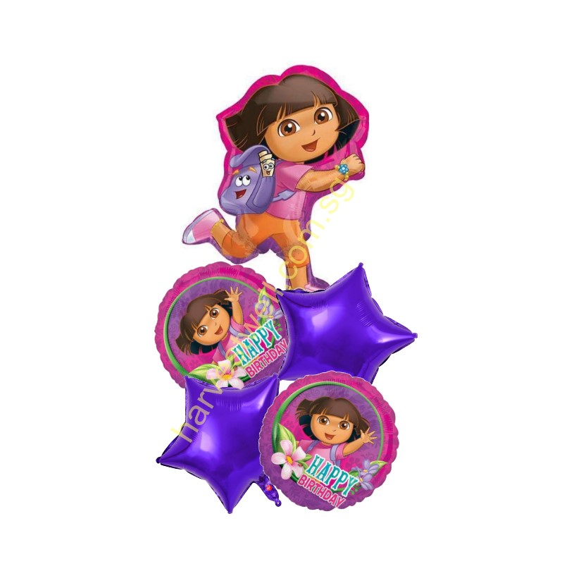 Happy Birthday (ver2) Dora the Explorer Balloon Bouquet Singapore